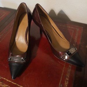 COACH Burgundy Heels 7.5